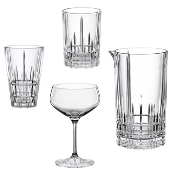 Coctelera y vasos de cristal The Perfect Serve Collection