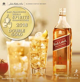 Johnnie Walker Red importado por Diageo obtiene doble medalla de oro