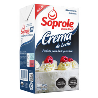 Soprole Food Professionals | Divisin Horeca lanza nueva crema de leche UHT