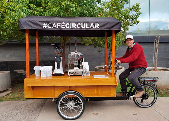Völmark ofrece novedodas E-Cafeterías montadas sobre triciclos eléctricos.