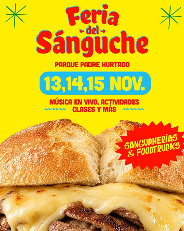 Feria del Sanguche 2026 nuevamente en Parque Padre Hurtado